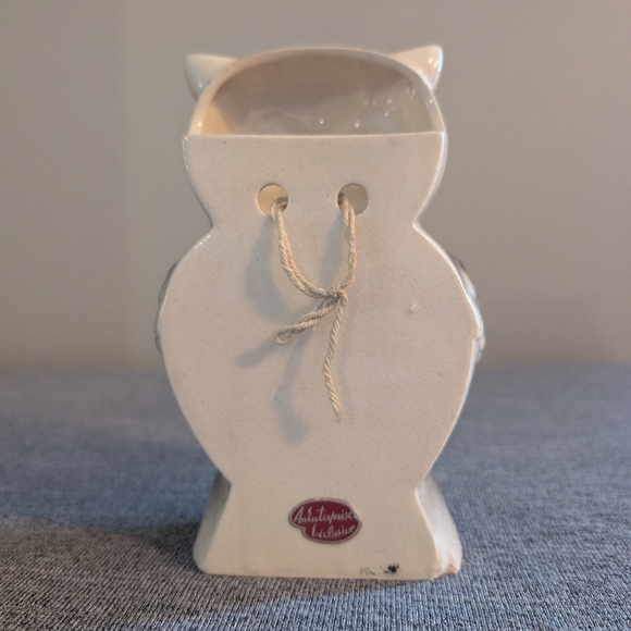 Lefton, Decorative Vintage Jewel/Rhinestone Eye Owl with Painted Clock, … - Picture 3 of 5